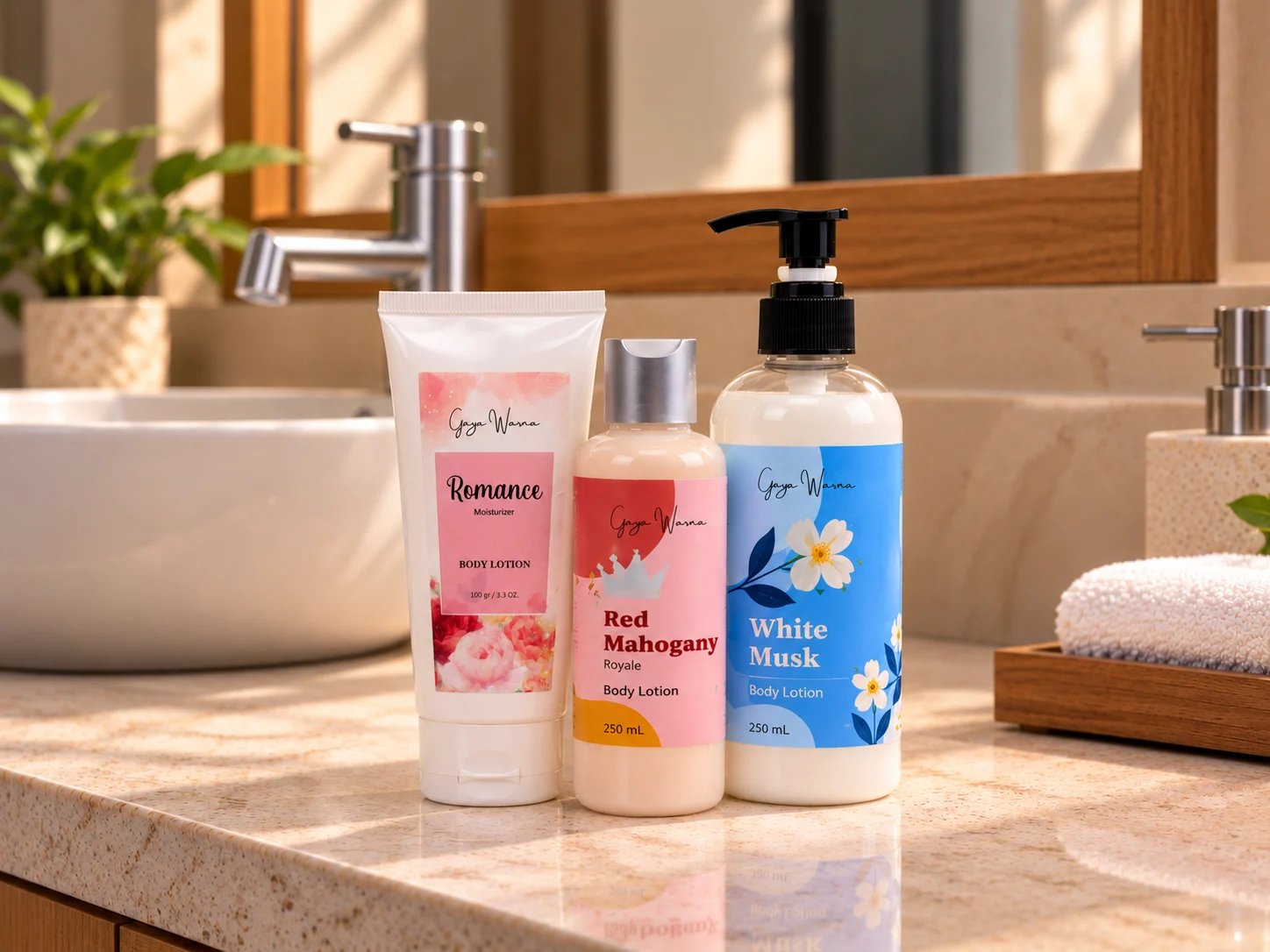 Body lotion products in Gaya Warna