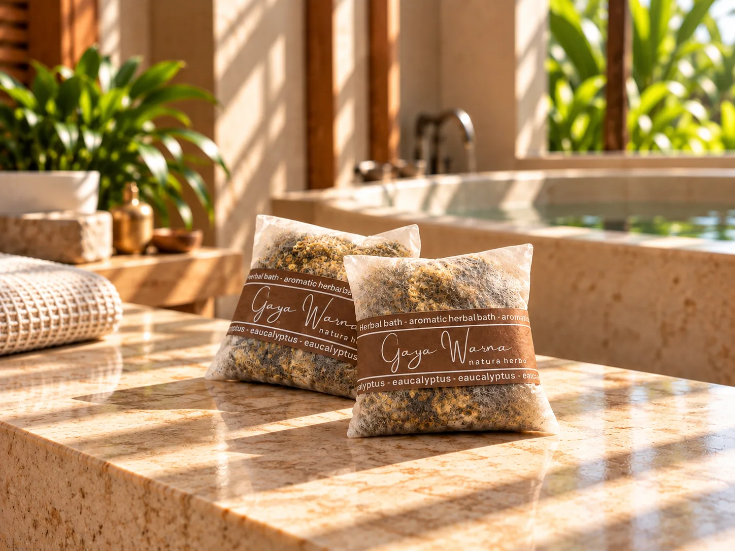 Herbal bath products in Gaya Warna