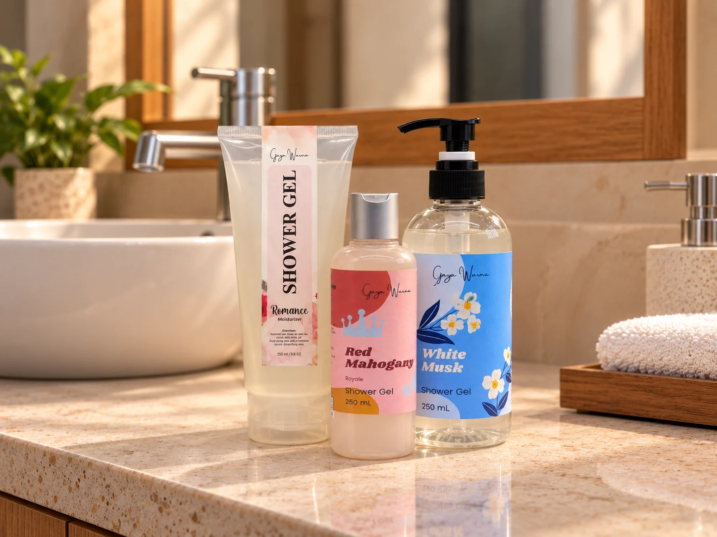Shower gel products in Gaya Warna